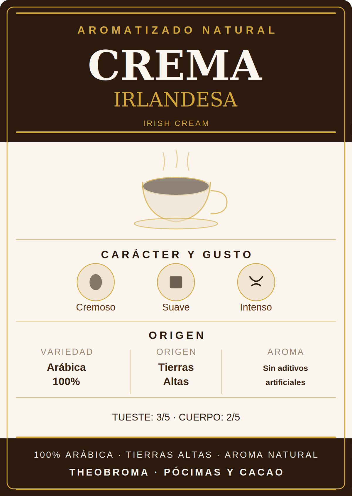 Café Aromatizado Natural Crema Irlandesa