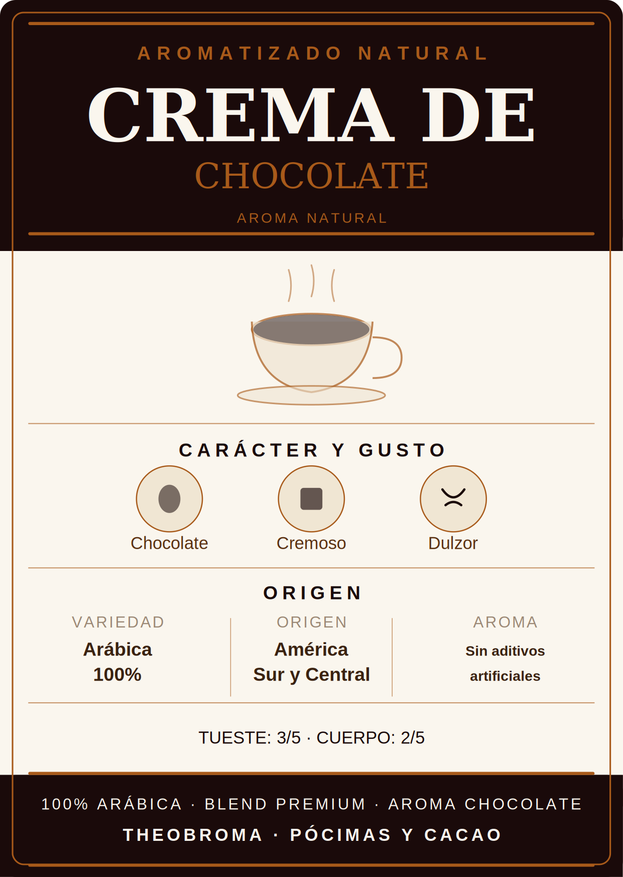Café Aromatizado Natural Crema de chocolate