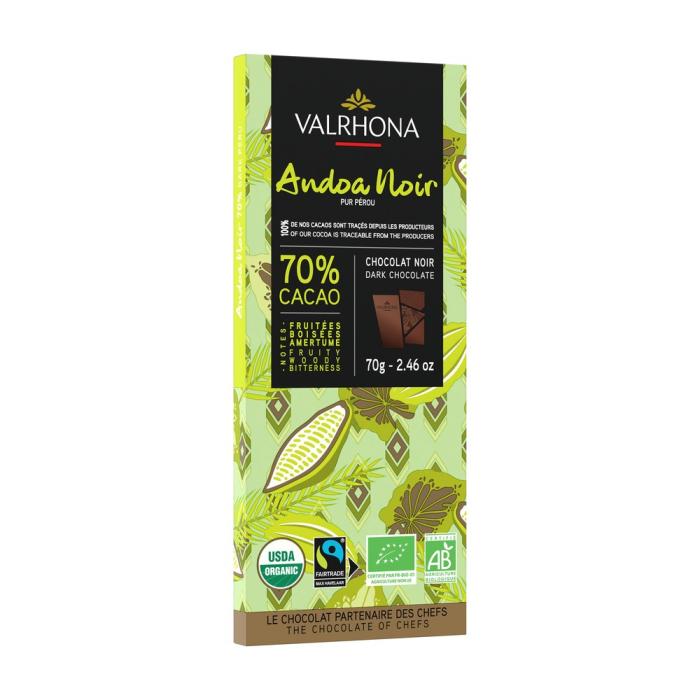 Tableta Valrhona Andoa Noir 70% Bio